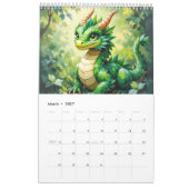 Calendario Dragones カレンダー (3月 2027)