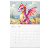 Calendario Dragones カレンダー (2月 2027)