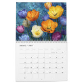 Calendario Flores カレンダー (1月 2027)