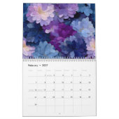 Calendario Flores カレンダー (2月 2027)