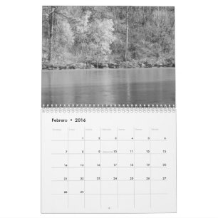 Calendario fotos de naturaleza enはyの黒人に白色塗料を塗ります カレンダー