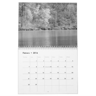 Calendario fotos de naturaleza enはyの黒人に白色塗料を塗ります カレンダー