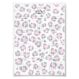 calendario leopardo フォトプリント           