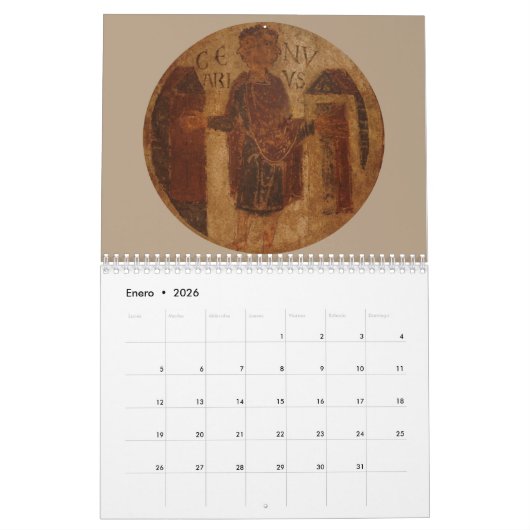 Calendario medieval 2 páginas Estándar カレンダー (1月 2026)