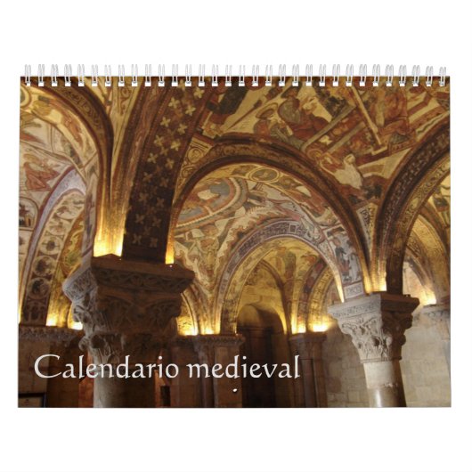 Calendario medieval 2 páginas Estándar カレンダー (カバー)