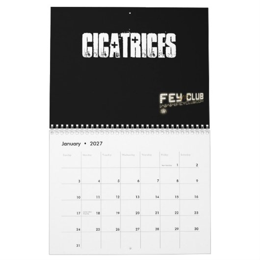 Calendario Oficial FeyClub VIP カレンダー (1月 2027)