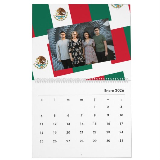 Calendario Personalizado Bandera de Mexico 2025 カレンダー (1月 2026)