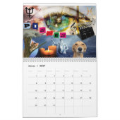 Calendario Signos del Zodiaco en Collage カレンダー (3月 2027)