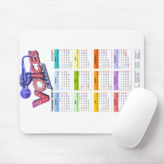 Calender 2026 mousepad. マウスパッド (マウス)