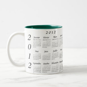 Calendrier 2012 français ツートーンマグカップ