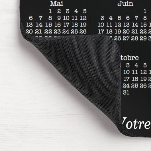 Calendrier 2012 français マウスパッド (コーナー)
