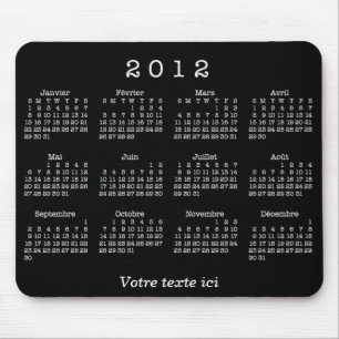 Calendrier 2012 français マウスパッド