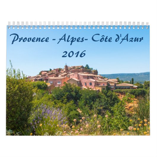 Calendrier 2016年のプロバンスAlpes Côteのd'Azur カレンダー (カバー)
