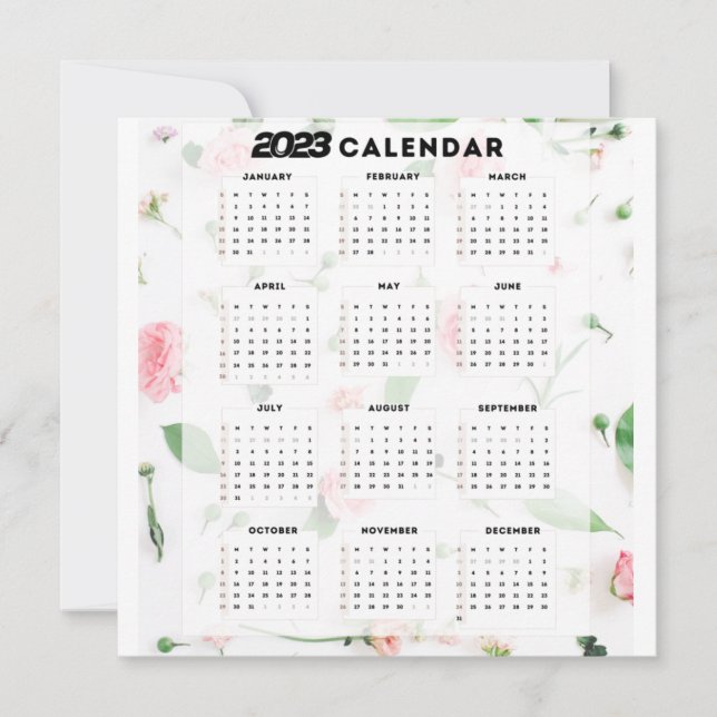 calendrier 2023 floral (正面)
