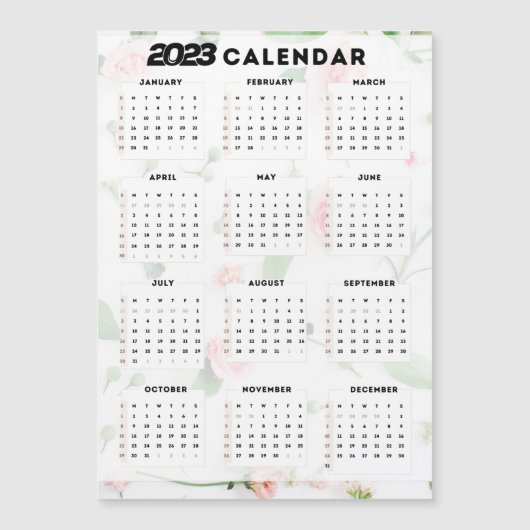calendrier 2023 floral (正面)