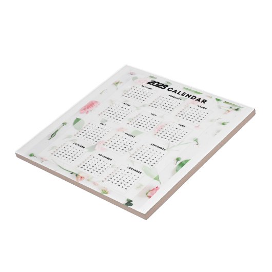 calendrier 2023 floral タイル (側面)