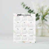 calendrier 2023 floral ポストカード (スタンド正面)