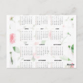 calendrier 2023 floral ポストカード (裏面)