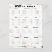 calendrier 2023 floral ポストカード (正面)