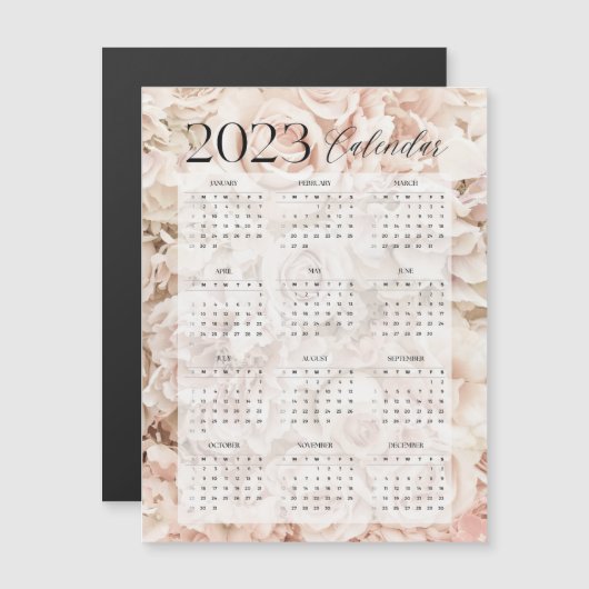 calendrier 2023  floral rose (正面/裏面)