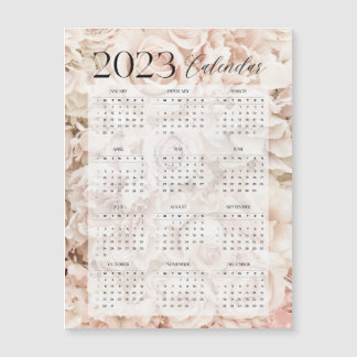 calendrier 2023  floral rose