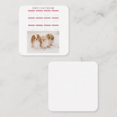 calendrier 2023  mignon chiens ロイヤリティカード (正面/裏面)