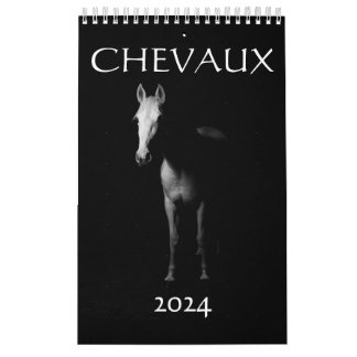Calendrier 2024 chevaux France カレンダー