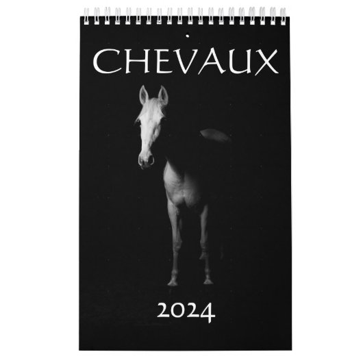 Calendrier 2024 chevaux France カレンダー (カバー)