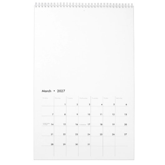 Calendrier 2025 カレンダー (3月 2027)