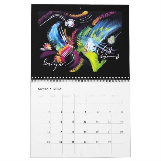 Calendrier 2025 - Peggy Drouault カレンダー (2月 2026)