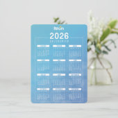Calendrier 2026 Itron Bleu Français エンクロージャーカード (スタンド正面)