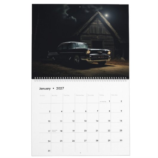 Calendrier Auto カレンダー (1月 2027)