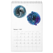 calendrier avec les signes astrologiques  カレンダー (2月 2027)