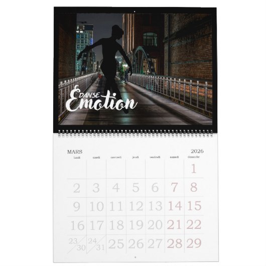 Calendrier Danse Emotion - 01 カレンダー (3月 2026)