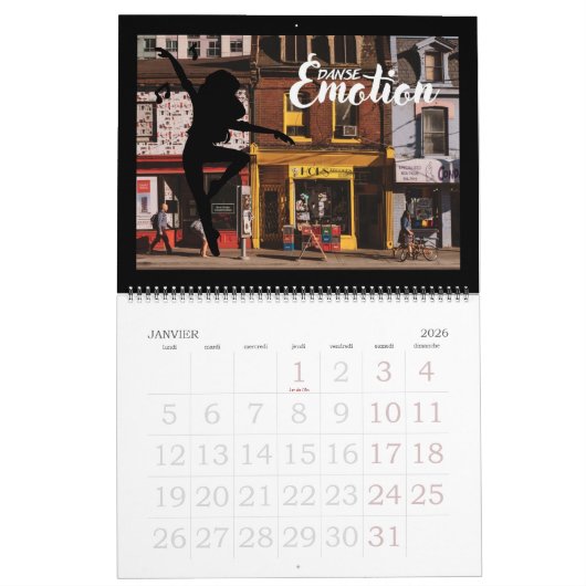 Calendrier Danse Emotion - 01 カレンダー (1月 2026)