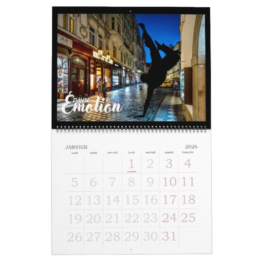 Calendrier Danse Emotion - 02 カレンダー (1月 2026)