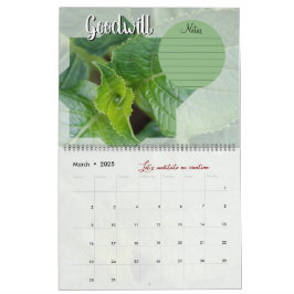 Calendrier Dieu méditation : étoile, mots & notes  カレンダー