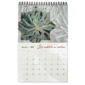 Calendrier Dieu méditation jardin : étoile & mot カレンダー (1月 2027)