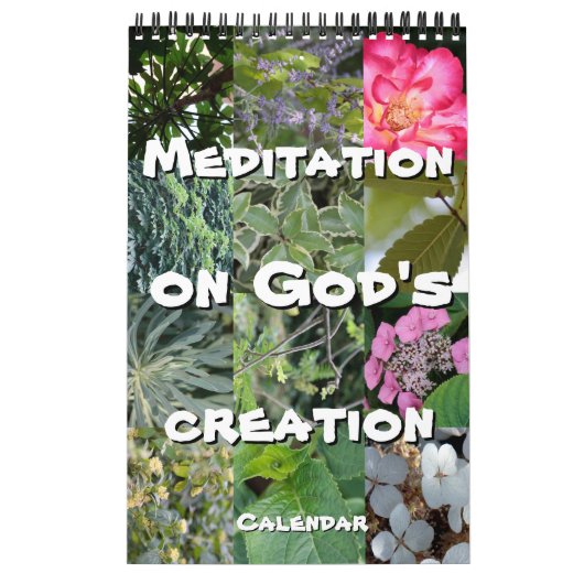 Calendrier Dieu méditation jardin : étoile & mot カレンダー (カバー)