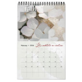 Calendrier Dieu méditation jardin : étoile & mot カレンダー (2月 2026)