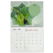 Calendrier Dieu méditation jardin : étoile & notes カレンダー (3月 2026)