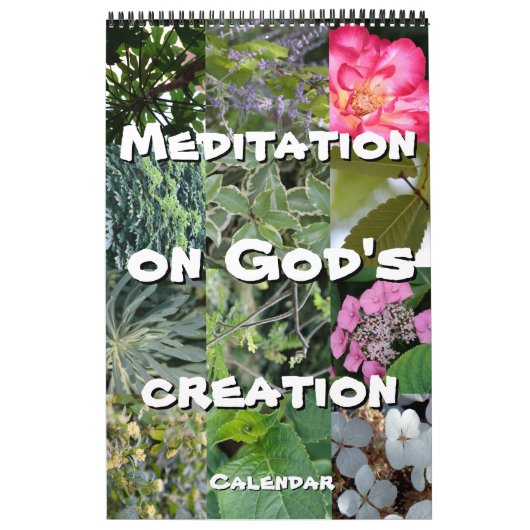 Calendrier Dieu méditation jardin : mots & notes カレンダー (カバー)