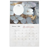 Calendrier Dieu méditation jardin : mots & notes カレンダー (2月 2026)