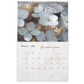 Calendrier Dieu méditation photo jardin : mots カレンダー (2月 2026)