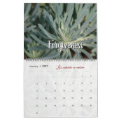 Calendrier Dieu méditation photo jardin : mots カレンダー (1月 2027)