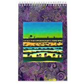 Calendrier double page Petit, Blanc Animaux  カレンダー (カバー)