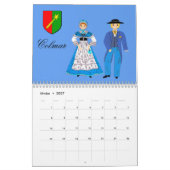 Calendrier, Folklore d'Alsace, France カレンダー (2月 2027)