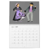 Calendrier, folklore de Bretagne, France カレンダー (3月 2027)