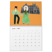 Calendrier, folklore de Normandie, France カレンダー (1月 2027)