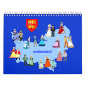 Calendrier, folklore de Normandie, France カレンダー (カバー)